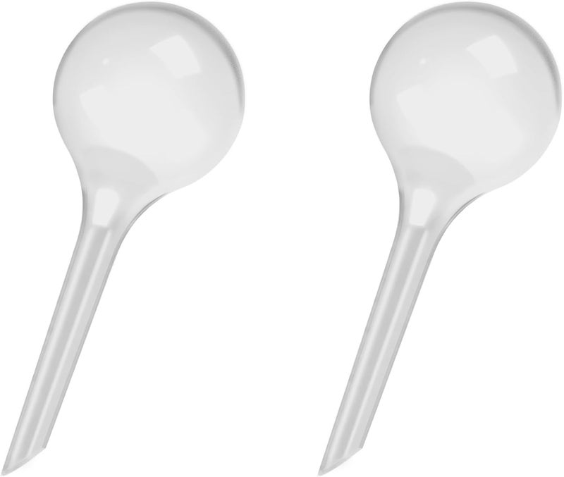 WHTCHSU 2 Pack Small Self-Plant Watering Globes – Automatic Plant Waterer Bulbs, Plant Watering System for Indoor and Outdoor Potted Houseplants, Plant Watering Devices (White, Small Size) - Image 1